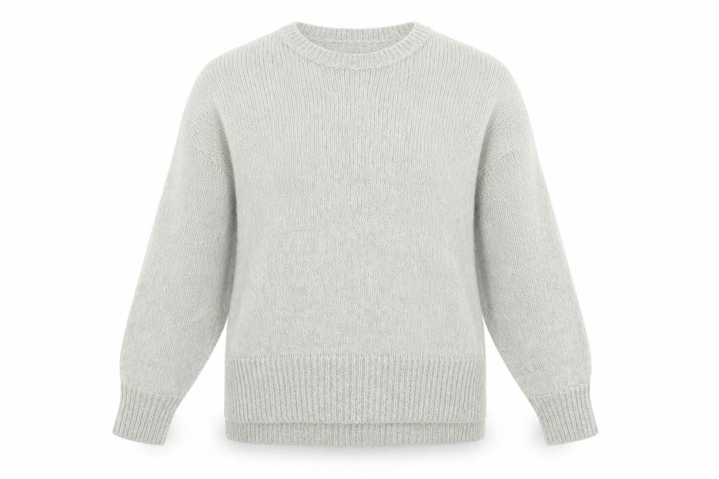 New Look Womens Grey Round Neck  Acrylic Pullover Jumper Size S