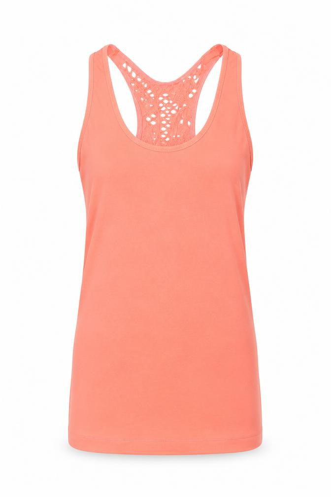 Preworn Womens Orange  Polyester Basic Tank Size S Round Neck