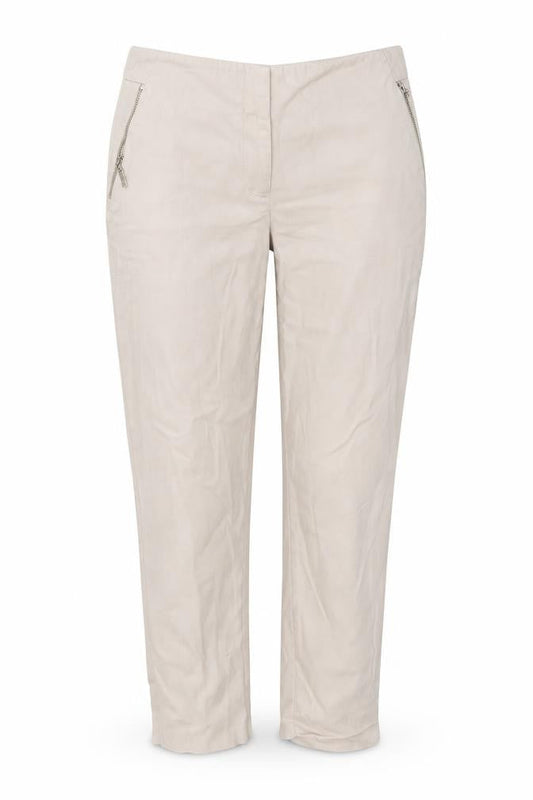 Julien Macdonald Womens Beige  Cotton Cropped Jeans Size 8 L23 in Regular Button