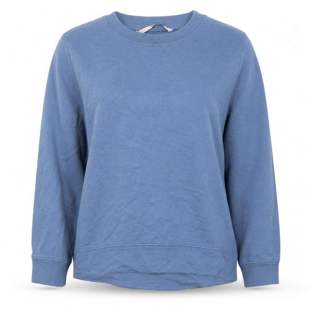 TU Womens Blue Round Neck  Cotton Pullover Jumper Size 12