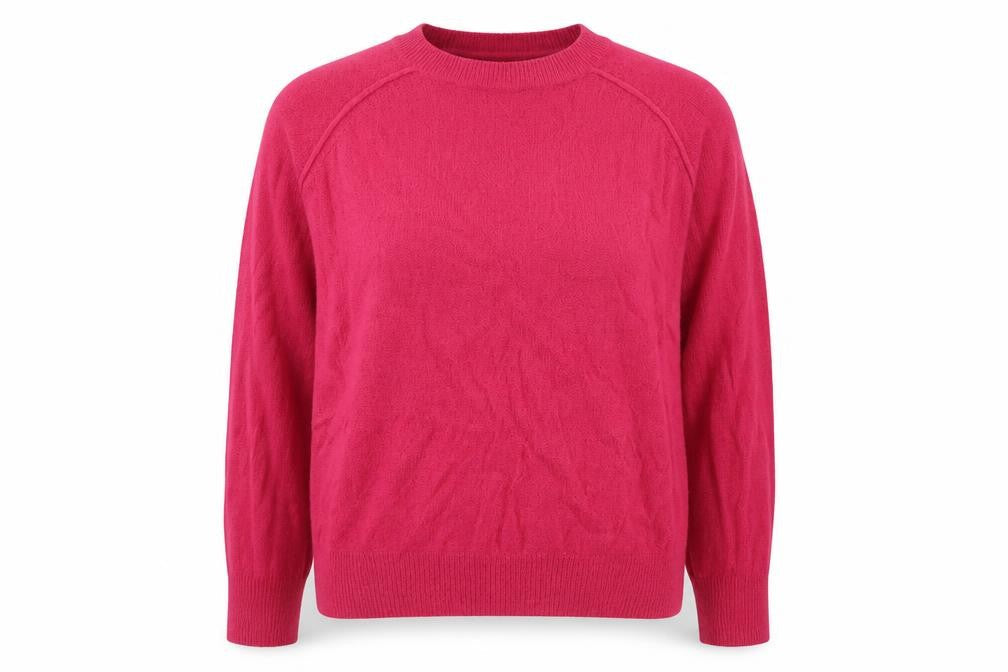 Topshop Womens Pink Round Neck  Acrylic Pullover Jumper Size 14
