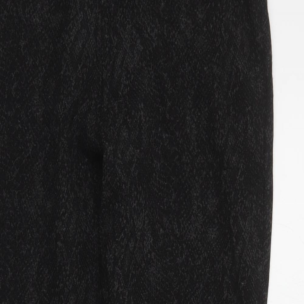 Marks and Spencer Womens Grey Animal Print Viscose Jogger Trousers Size 12 L26 in Regular  - Leggings