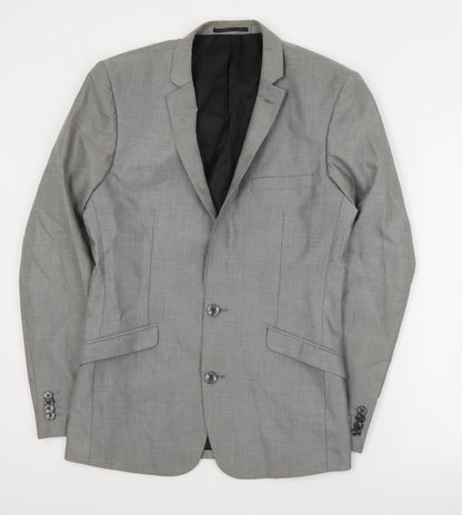 F&F Mens Grey  Polyester Jacket Suit Jacket Size M