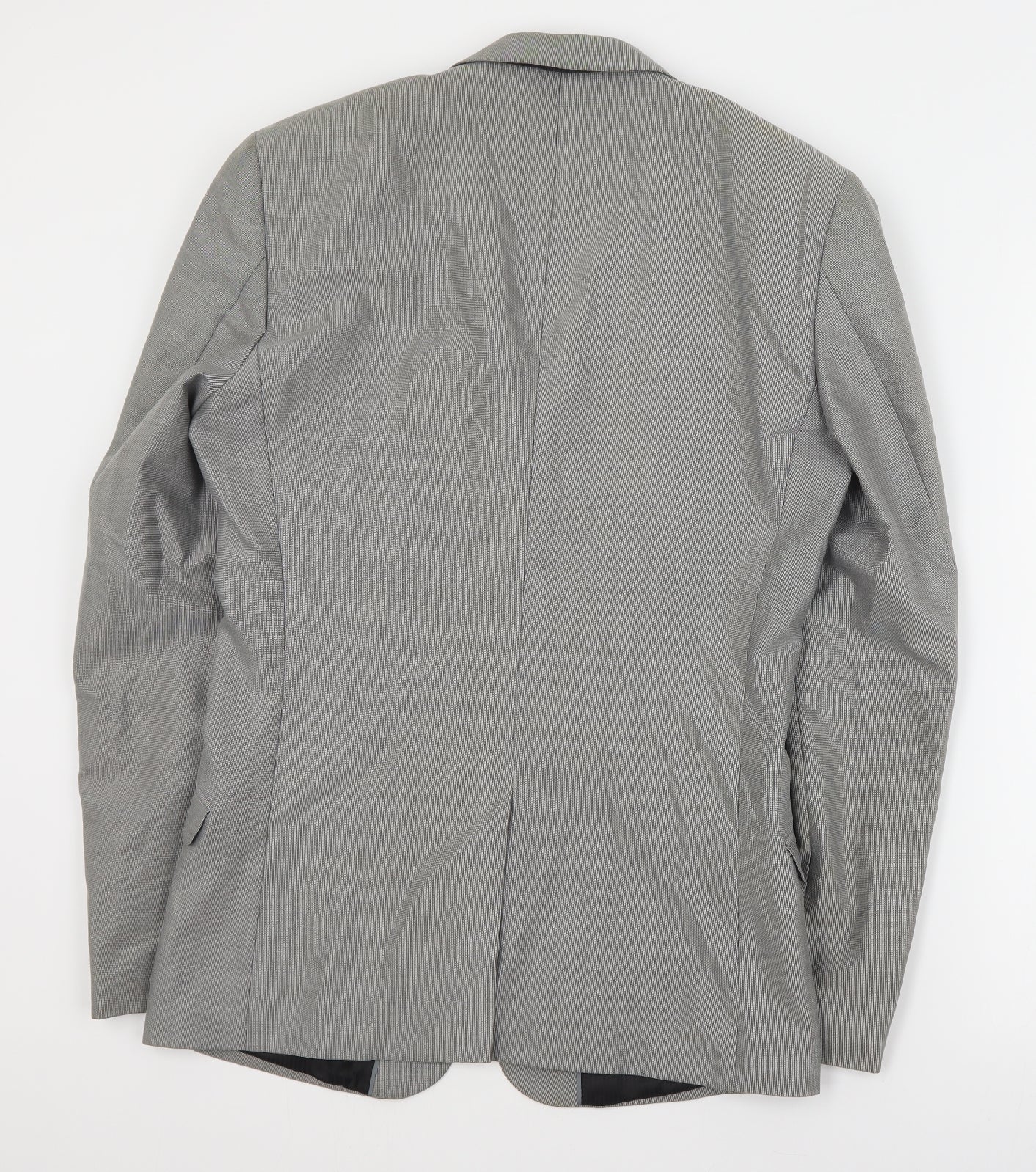 F&F Mens Grey  Polyester Jacket Suit Jacket Size M