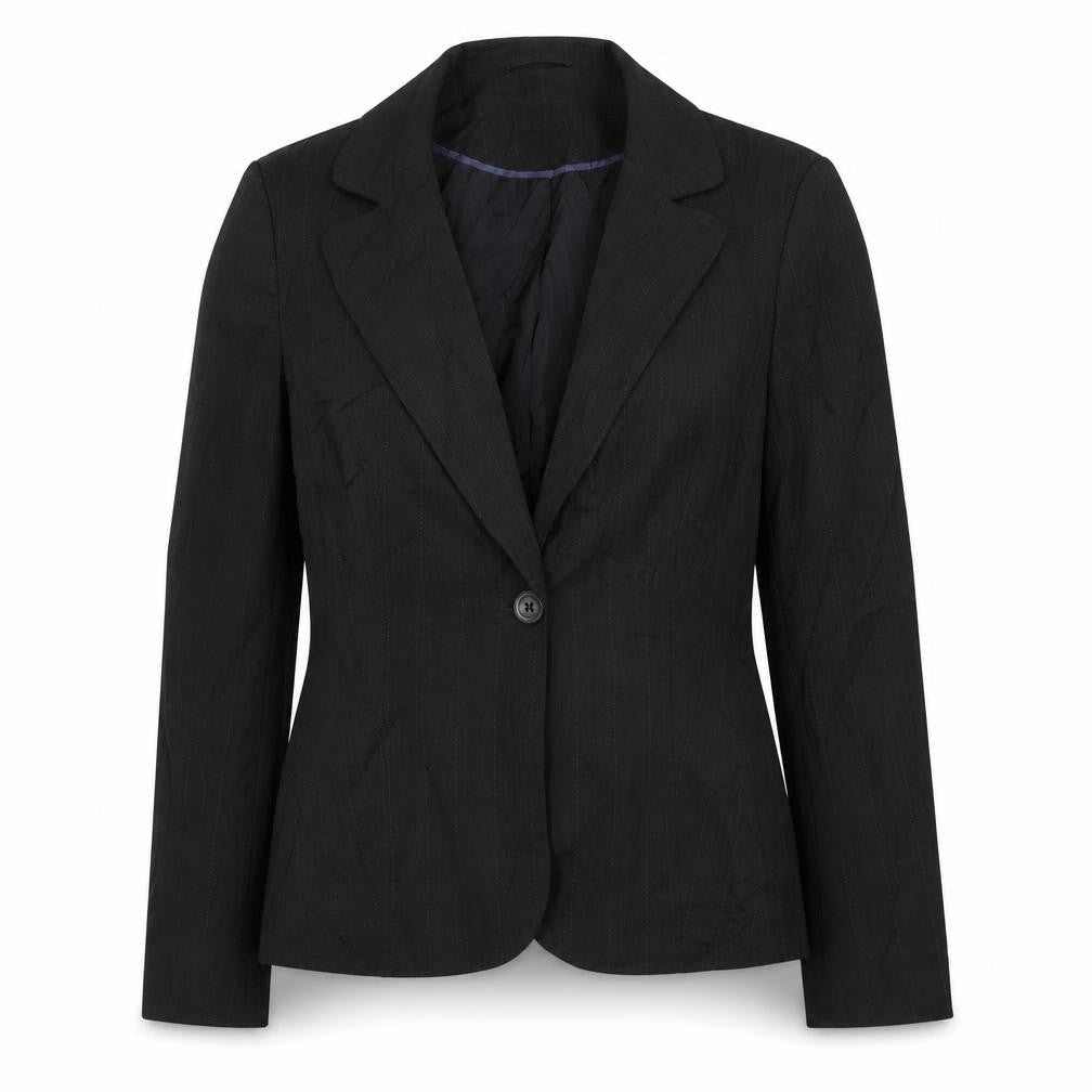 George Womens Grey Striped Polyester Jacket Suit Jacket Size 16