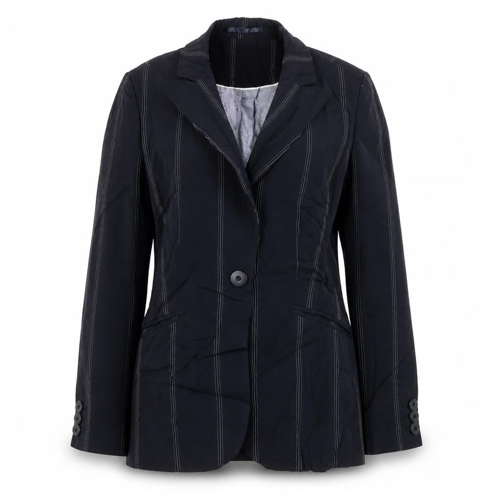 NEXT Womens Blue Striped Wool Jacket Suit Jacket Size 8