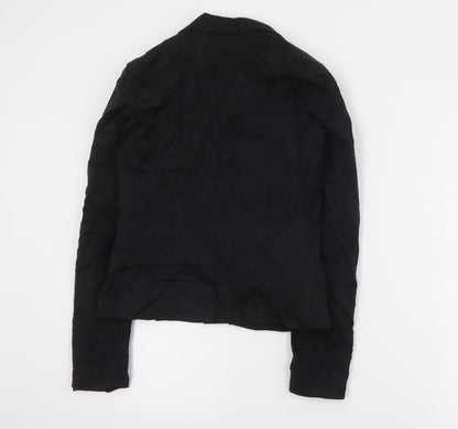 H&M Womens Black   Jacket Blazer Size 8  Button