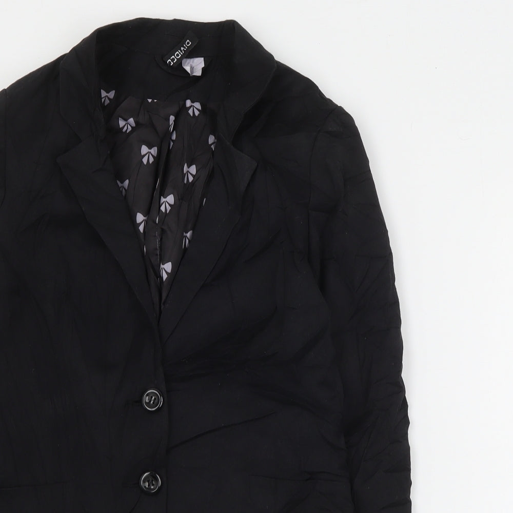 H&M Womens Black   Jacket Blazer Size 8  Button