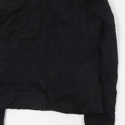 H&M Womens Black   Jacket Blazer Size 8  Button