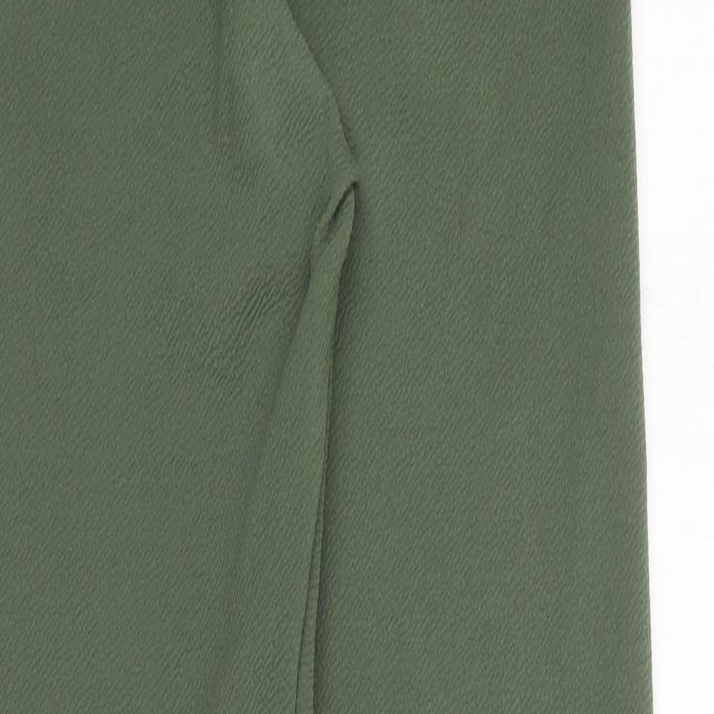 PRETTYLITTLETHING Womens Green  Polyester Jegging Trousers Size 10 L27 in Regular