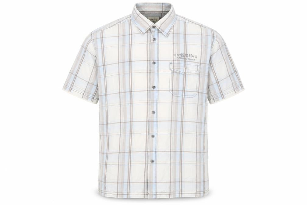 TOM TAILOR Womens Multicoloured Plaid Cotton Camisole Button-Up Size L Collared