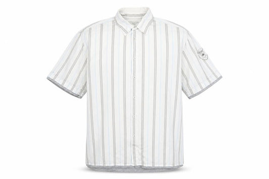 Tom Tailor Mens Multicoloured Striped Cotton  Button-Up Size L Collared