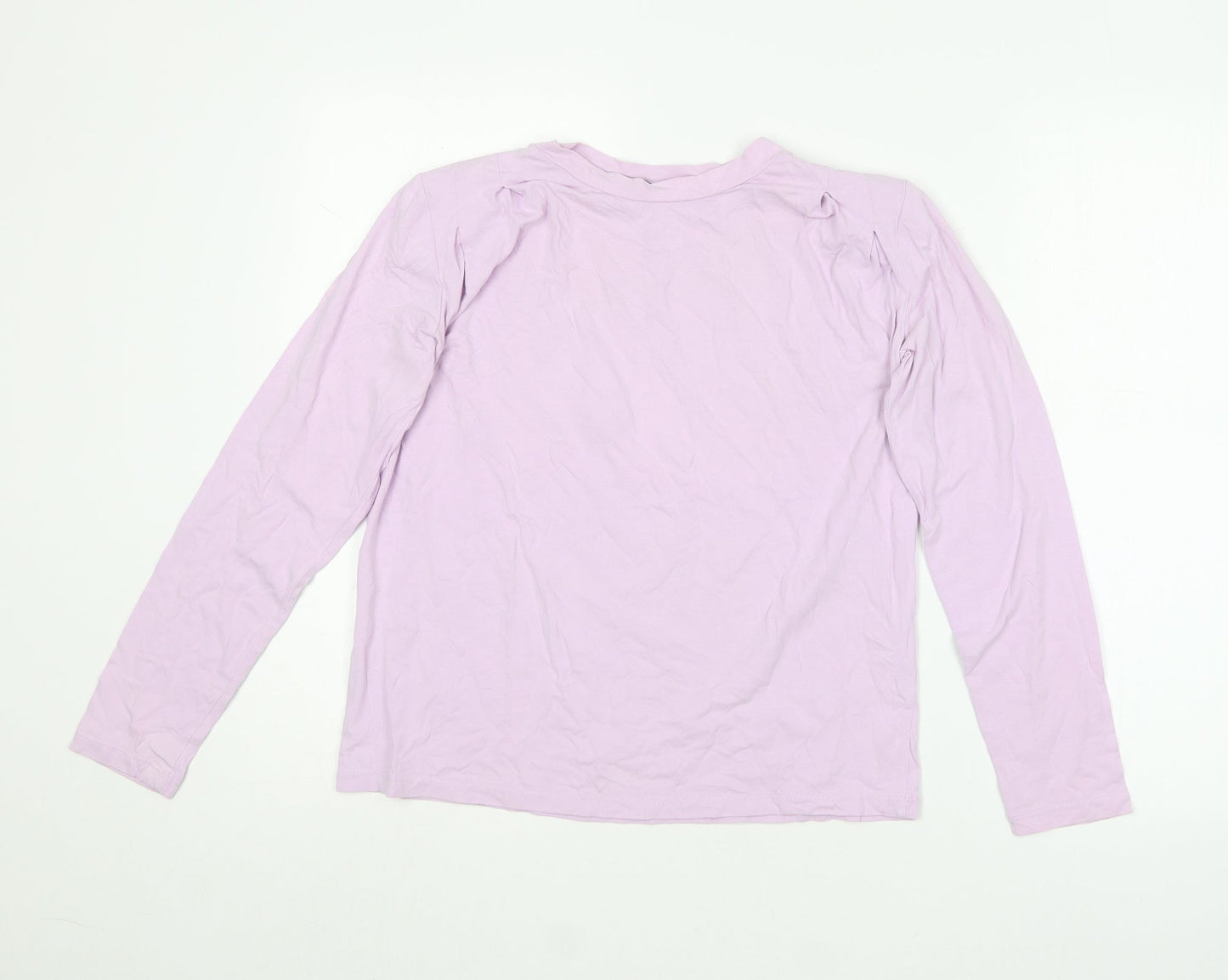 Dunnes Stores Womens Purple  Cotton Basic T-Shirt Size S Round Neck