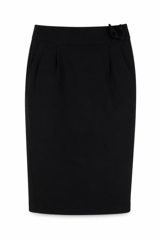 Next Womens Black  Viscose Straight & Pencil Skirt Size 8