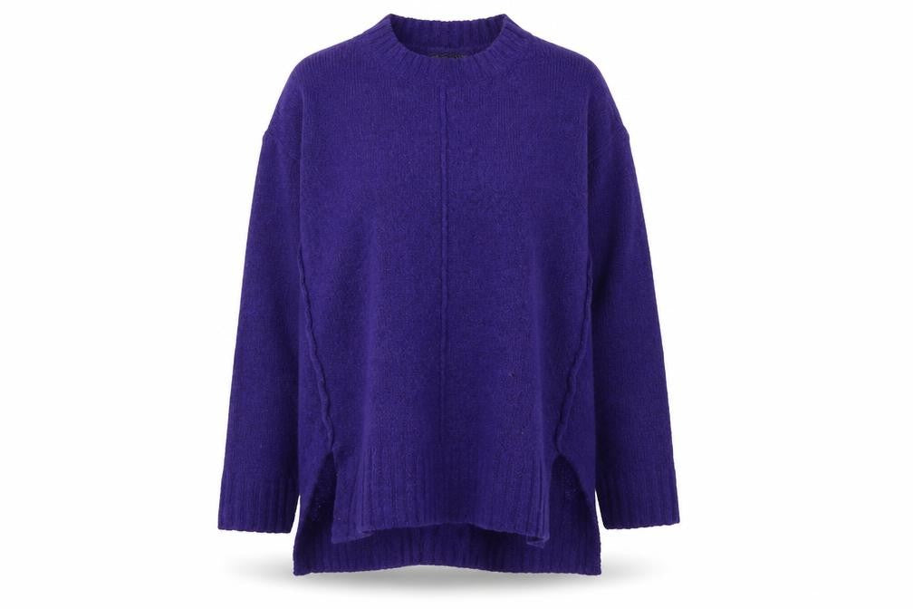 Marks & Spencer Womens Purple Round Neck  Acrylic Pullover Jumper Size S