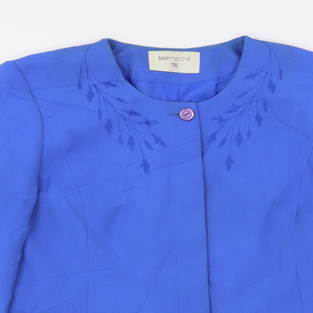 Bonmarché Womens Blue   Jacket  Size 16  Button