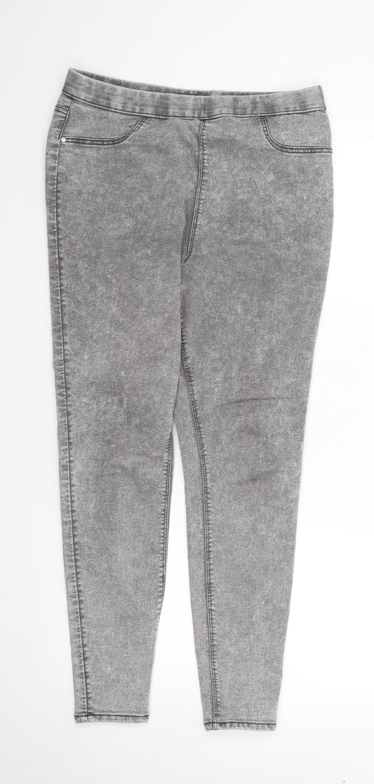 Papaya Womens Grey  Cotton Jegging Jeans Size 12 L27 in Regular