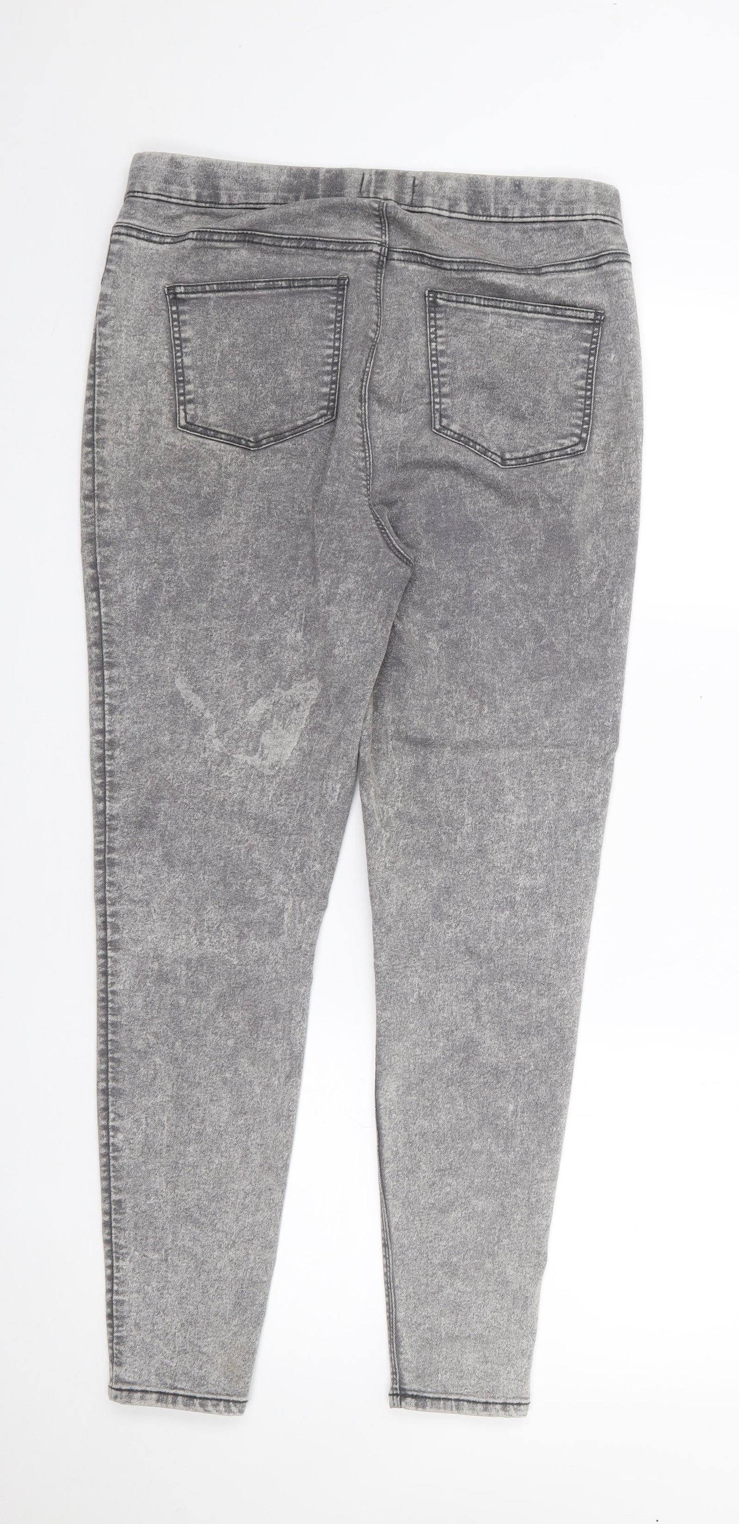 Papaya Womens Grey  Cotton Jegging Jeans Size 12 L27 in Regular
