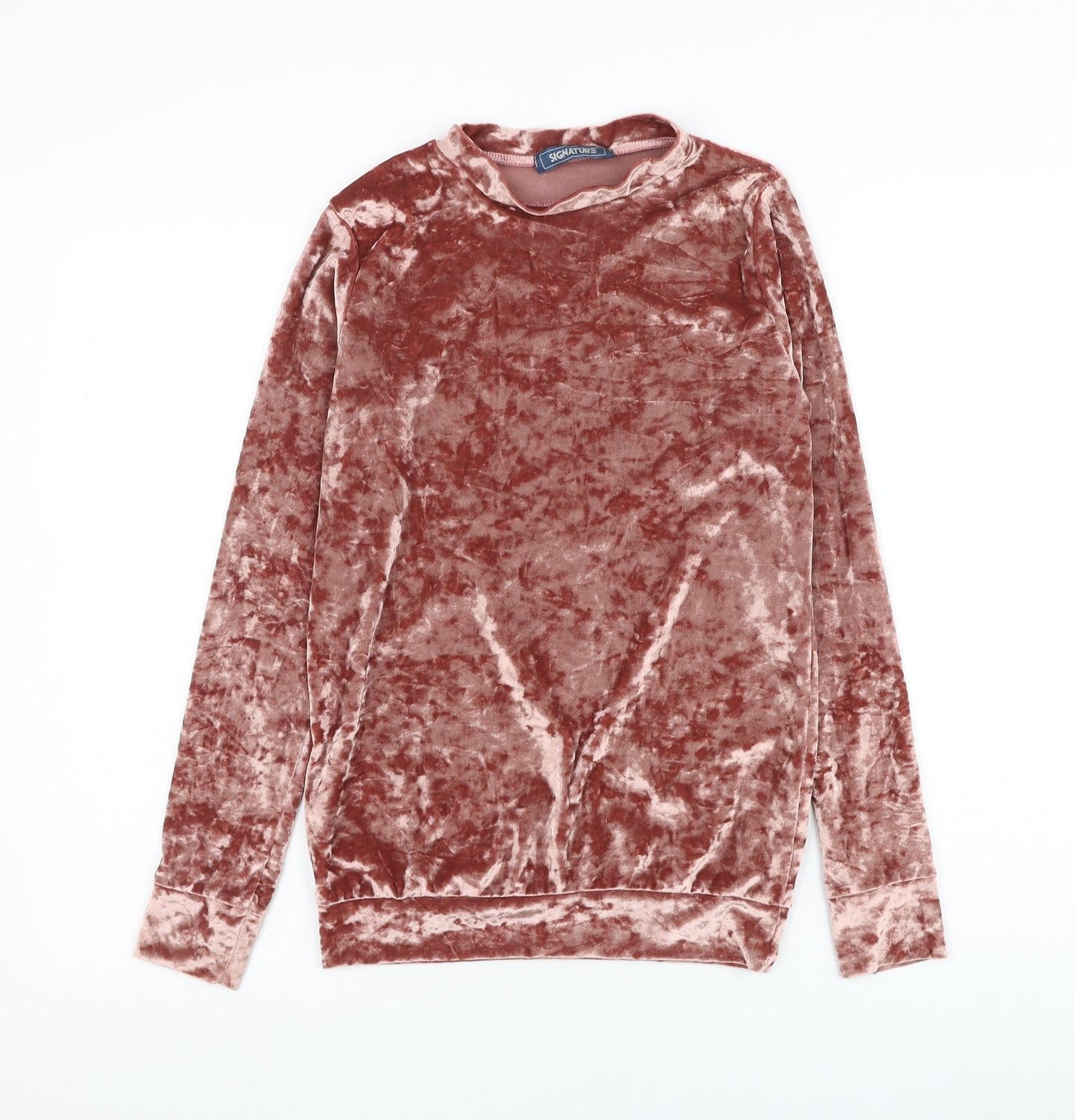 Signature Girls Pink  Polyester Pullover Sweatshirt Size 13-14 Years  Pullover