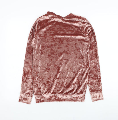 Signature Girls Pink  Polyester Pullover Sweatshirt Size 13-14 Years  Pullover