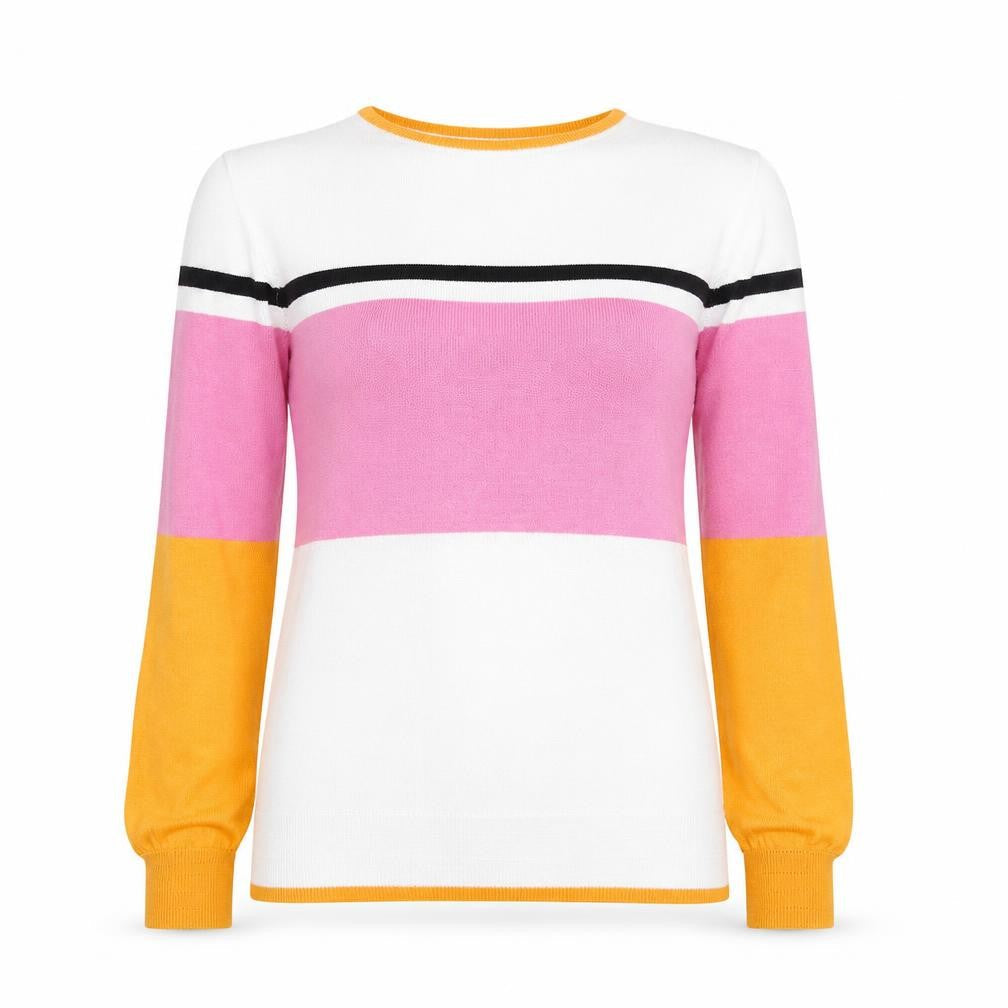 NEXT Womens White Round Neck  Polyester Pullover Jumper Size S