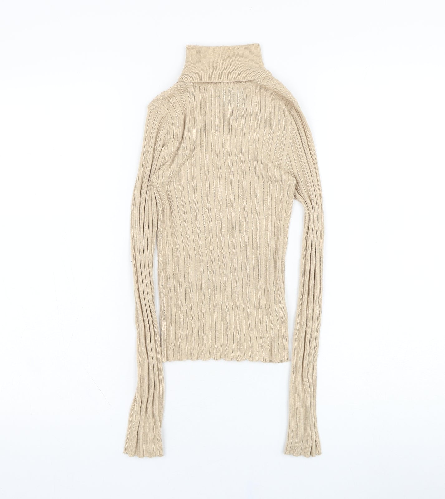 ASOS Womens Beige Roll Neck  Polyester Pullover Jumper Size 4