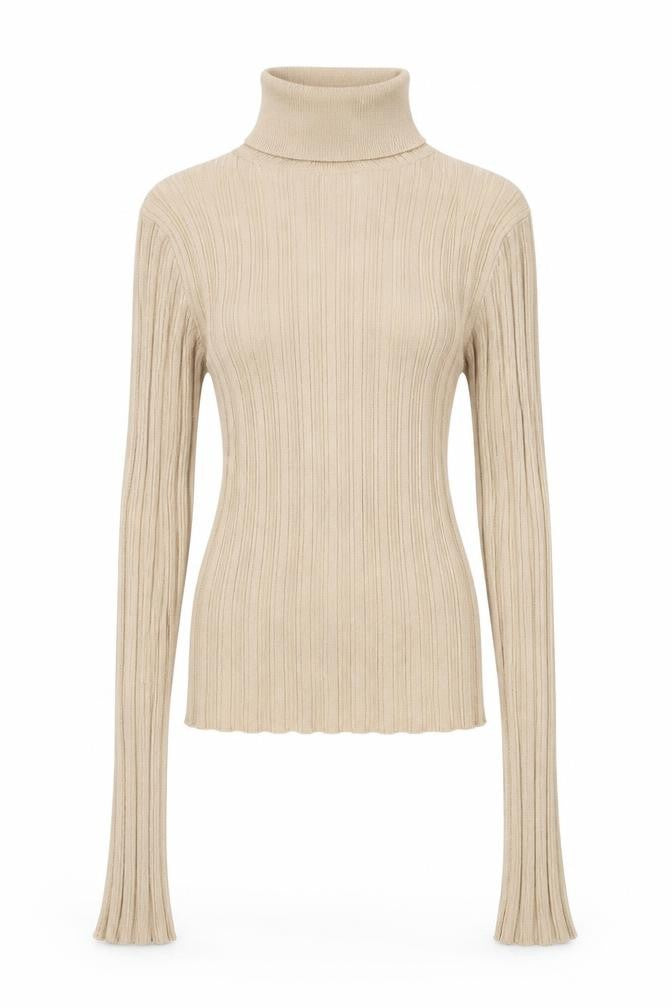 ASOS Womens Beige Roll Neck  Polyester Pullover Jumper Size 4