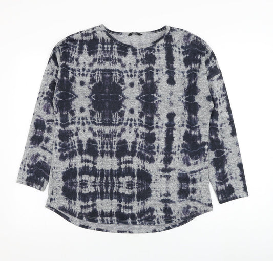 Roman Womens Grey Round Neck  Polyester Pullover Jumper Size 12