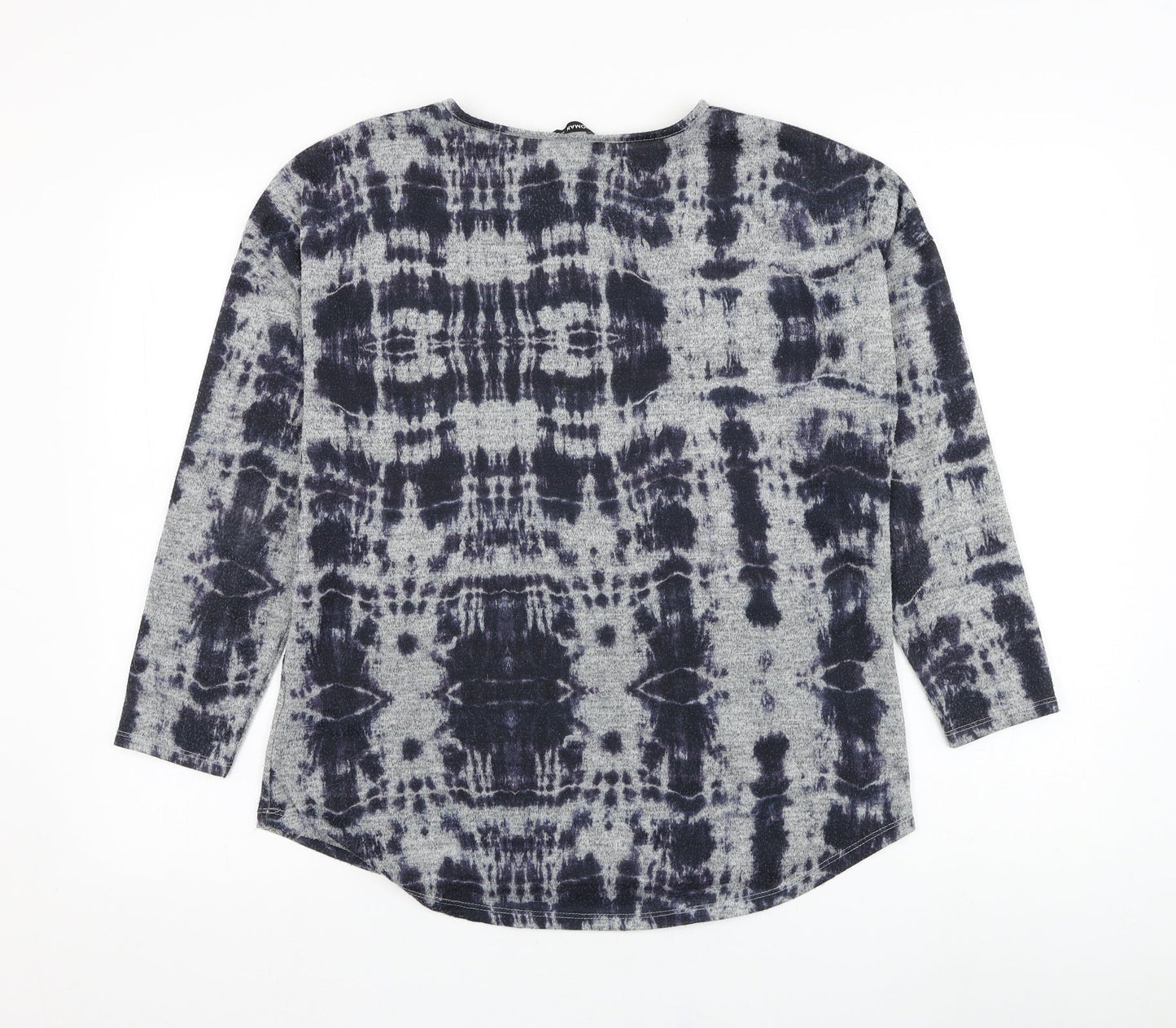 Roman Womens Grey Round Neck  Polyester Pullover Jumper Size 12