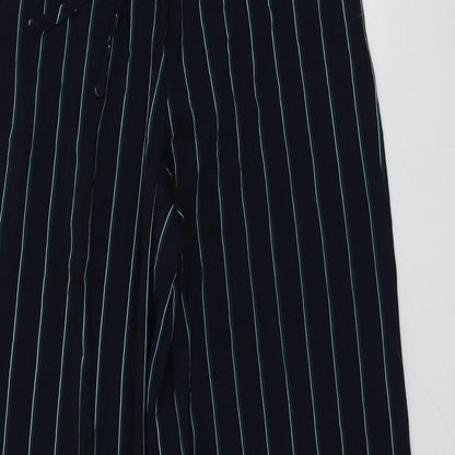 Preloved Carolina Belle Womens Blue Striped Polyester Trousers  Size M L30 in Regular - Detail