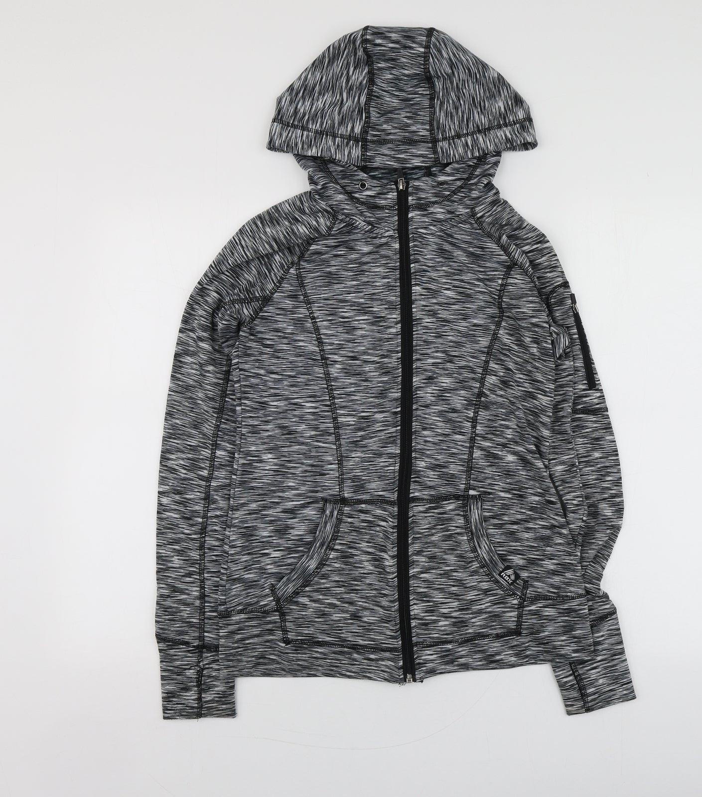 RBX Womens Grey  Polyester Full Zip Hoodie Size S