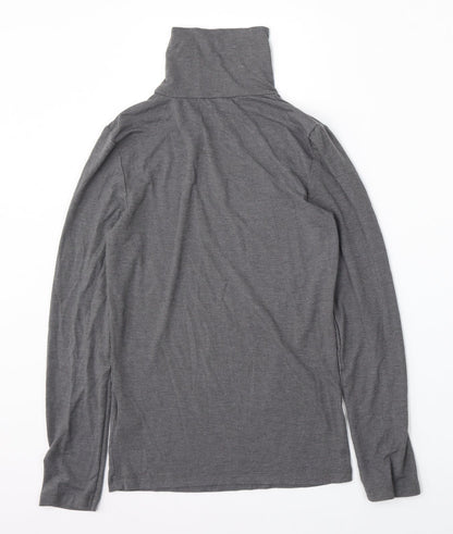 Red Herring Womens Grey Mock Neck  Polyester Pullover Jumper Size 10