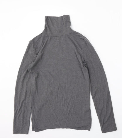 Red Herring Womens Grey Mock Neck  Polyester Pullover Jumper Size 10