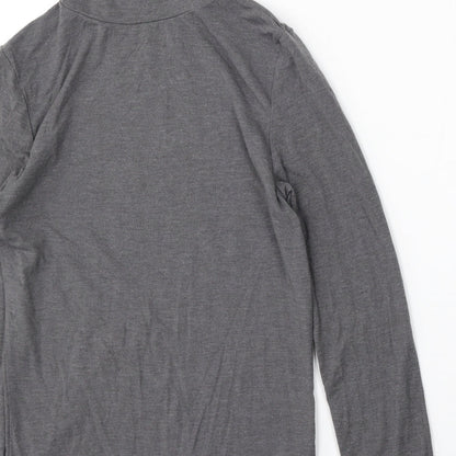 Red Herring Womens Grey Mock Neck  Polyester Pullover Jumper Size 10