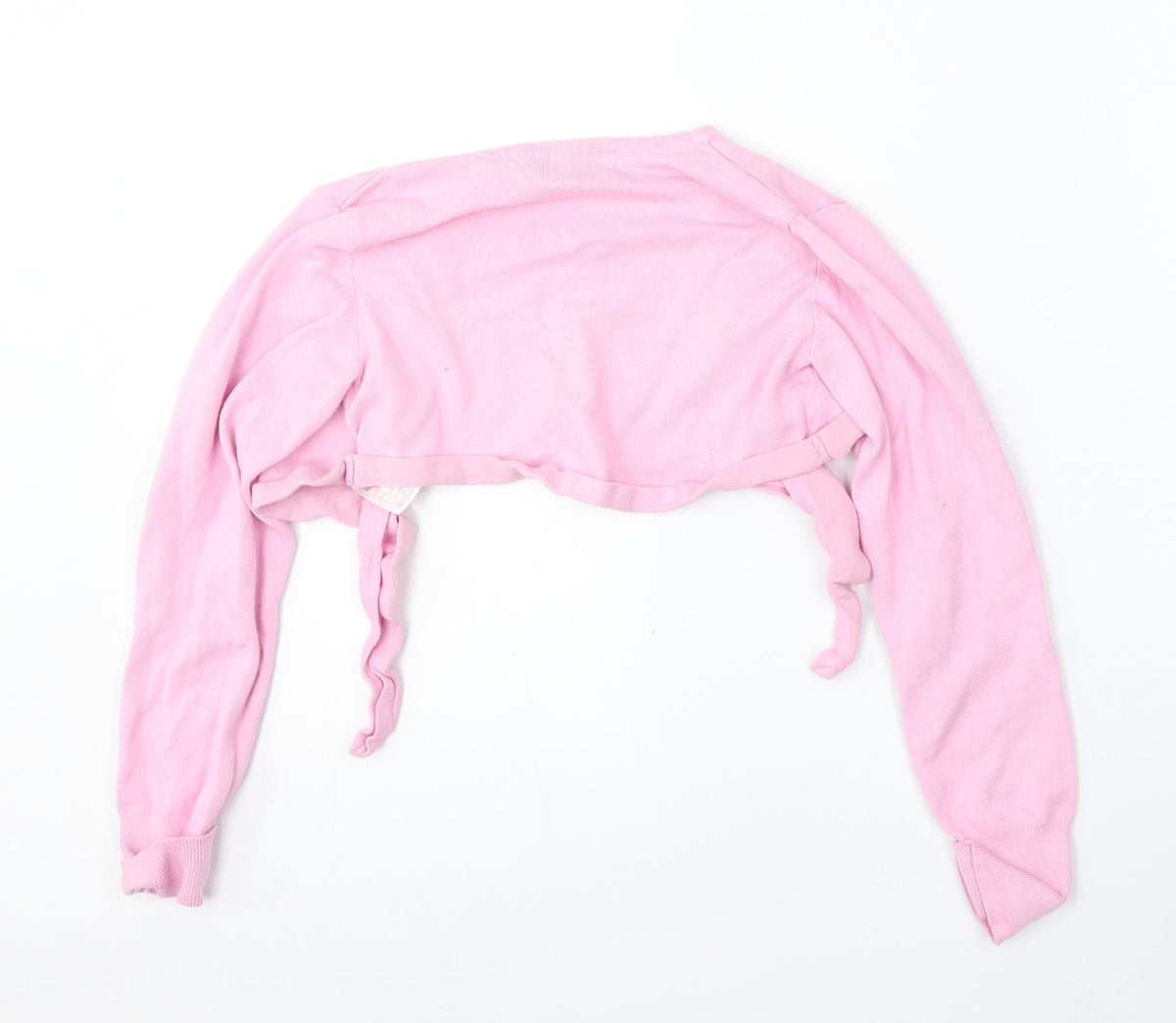 CQ Girls Pink V-Neck  Cotton Cardigan Jumper Size 10-11 Years