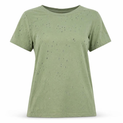 River Island Womens Green  Polyester Basic T-Shirt Size 8 Round Neck