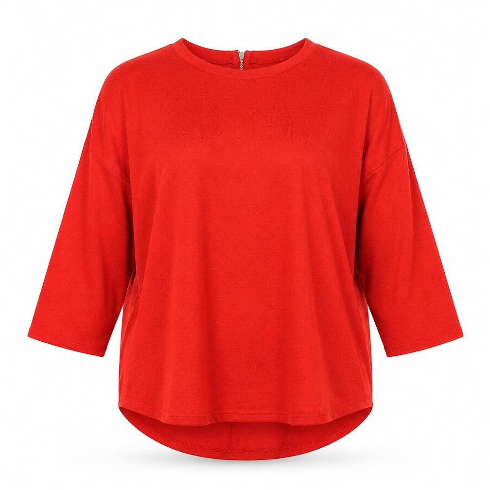 Primark Womens Red Round Neck  Polyester Pullover Jumper Size 12