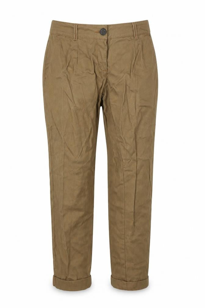 River Island Womens Brown  Cotton Trousers  Size 12 L25 in Regular