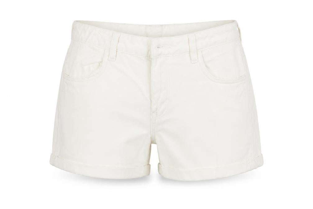 Preworn Womens White  Cotton Cargo Shorts Size M  Regular