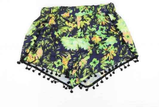 Preworn Womens Multicoloured  Polyester Hot Pants Shorts Size M  Regular