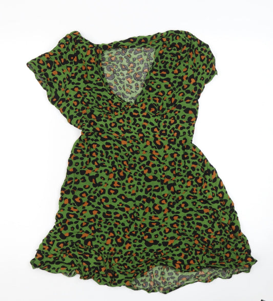 REWOEN Womens Green  Cotton Skater Dress  Size S