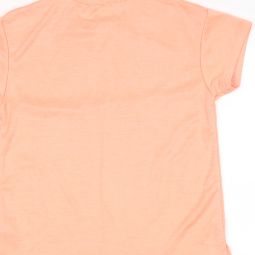 Dunnes Stores Girls Pink  Polyester Pullover T-Shirt Size 8-9 Years Round Neck