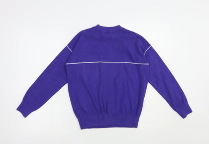 Marks & Spencer Womens Purple Mock Neck  Viscose Pullover Jumper Size S