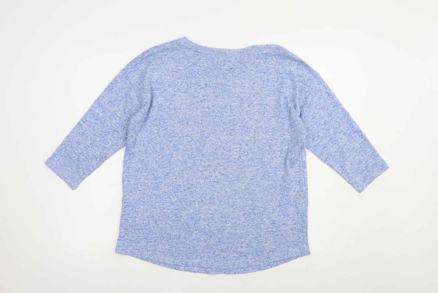 TU Womens Blue Crew Neck  Viscose Pullover Jumper Size 10   - Butterfly