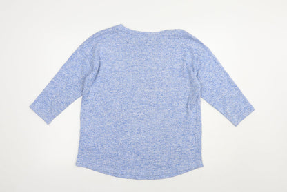 Tu Womens Blue Crew Neck  Viscose Pullover Jumper Size 10   - Butterfly