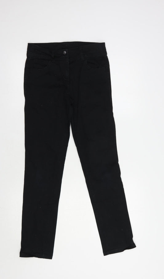 NEXT Girls Black  Cotton Skinny Jeans Size 13 Years  Regular Button