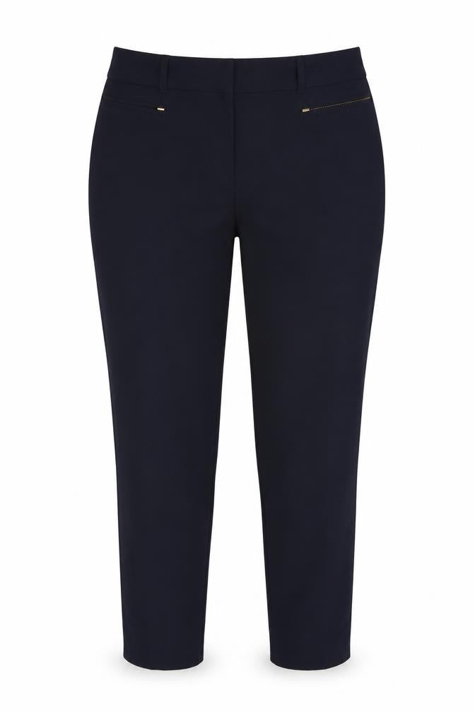 Papaya Womens Blue  Cotton Dress Pants Trousers Size 12 L27 in Regular Hook & Eye