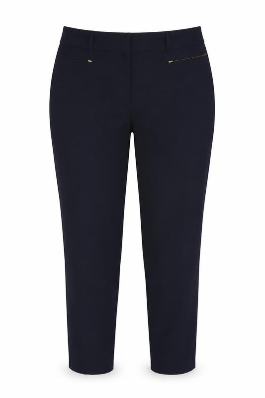 Papaya Womens Blue  Cotton Dress Pants Trousers Size 12 L27 in Regular Hook & Eye