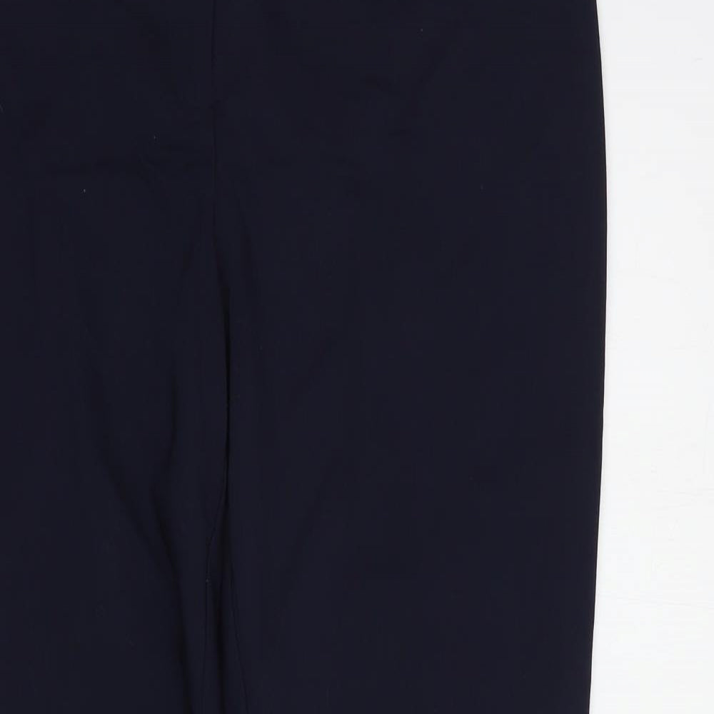 Papaya Womens Blue  Cotton Dress Pants Trousers Size 12 L27 in Regular Hook & Eye