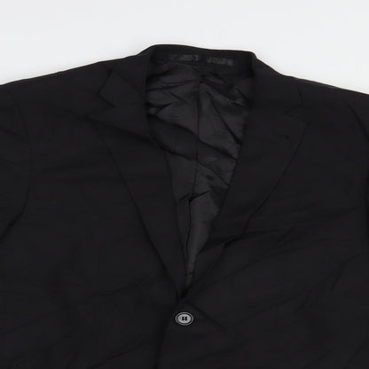Cedarwood State Mens Black Jacket Blazer Size 38 Button
